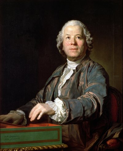 Christoph Willibald Gluck (1714-87) am Spinett, 1775 von Joseph Siffred Duplessis